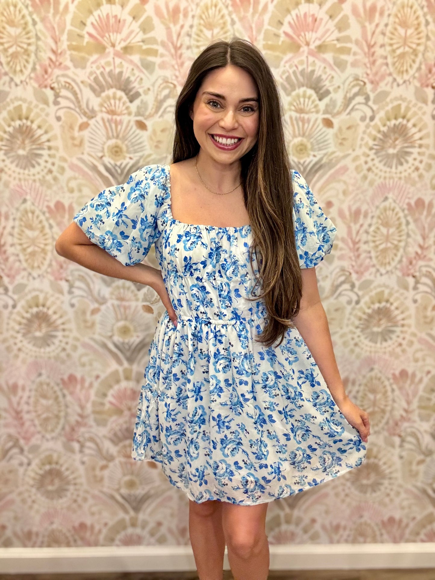 Simply Southern Blue Flower Dress