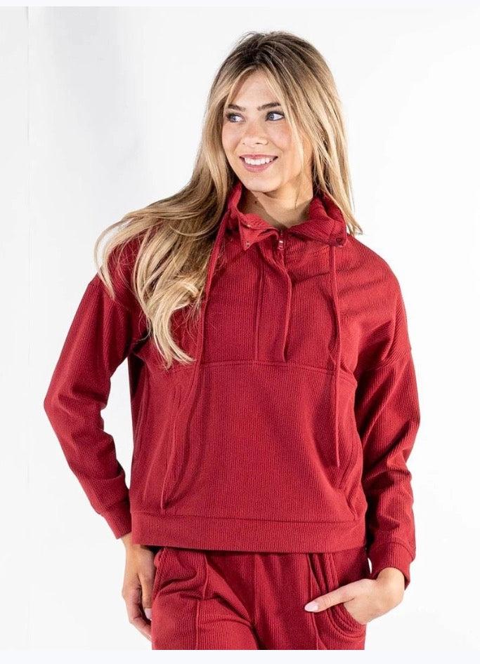 PULL-RIB-KNT-DKRED