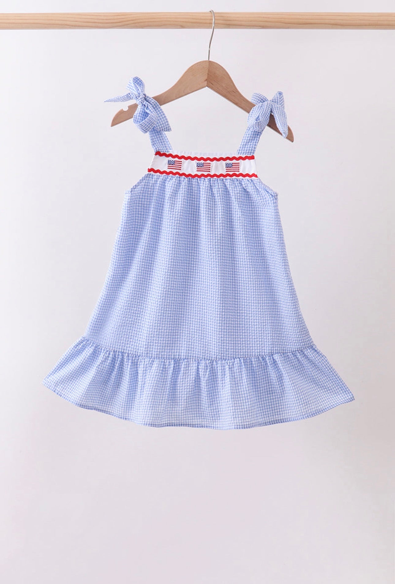 Little Girl Seersucker Flag Dress