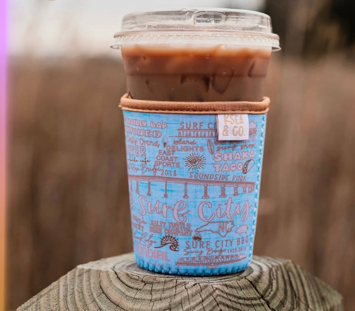 Ksea & Co. Surf City Iced Coffee Drink Sleeve