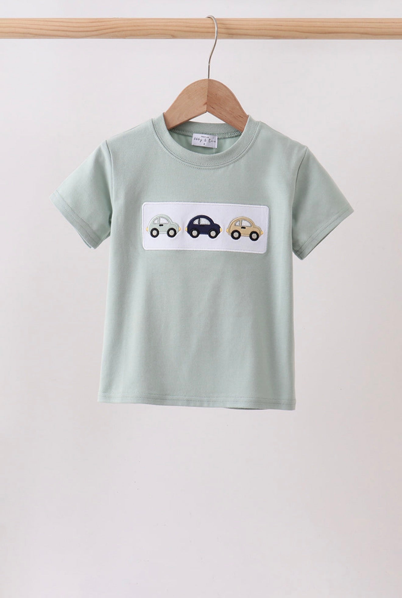 Little Boy Embroidered Car Tee
