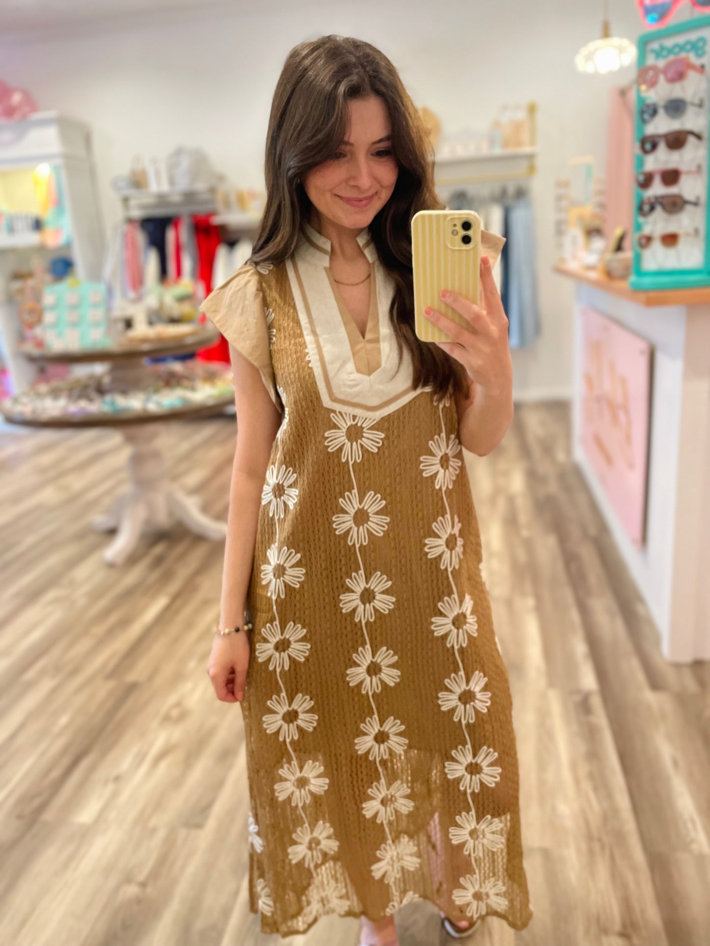 Maria Floral Crochet Dress
