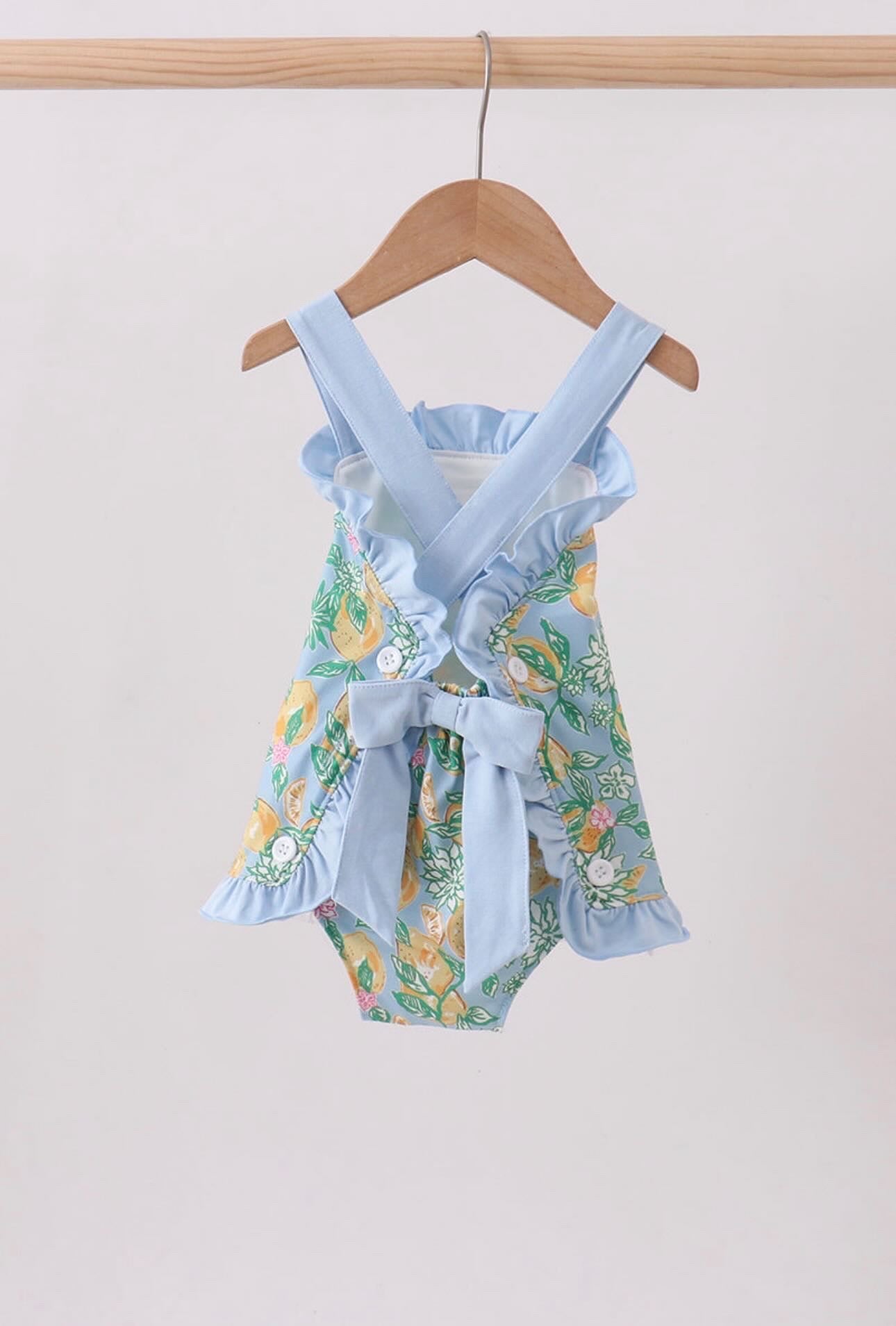 Little Girl Lemonade Back Tie Bubble