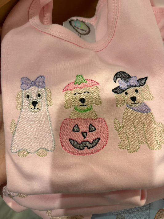 Little Girl Halloween Embroidered Dress