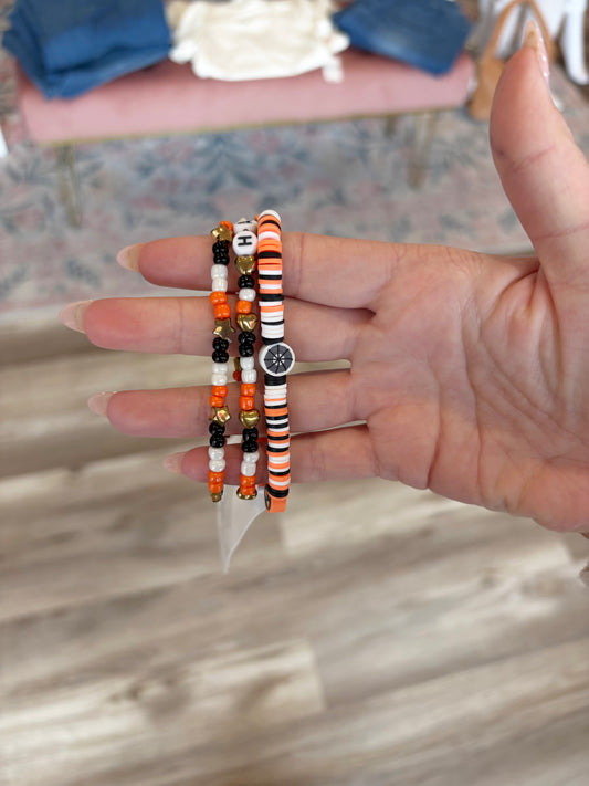 Halloween Seed Bead Bracelet Set