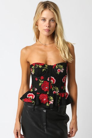 Abby Floral Corset Top