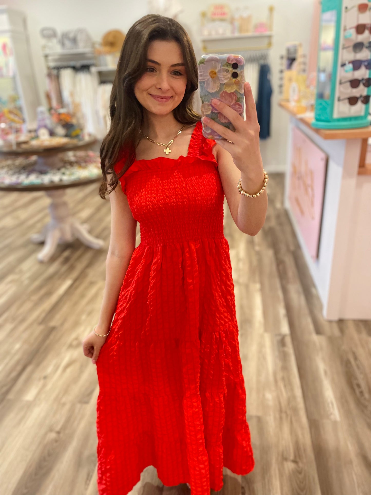 Simply Southern Textured Tiered Maxi Dress