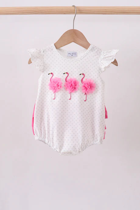 Little Girl Flamingo Bubble