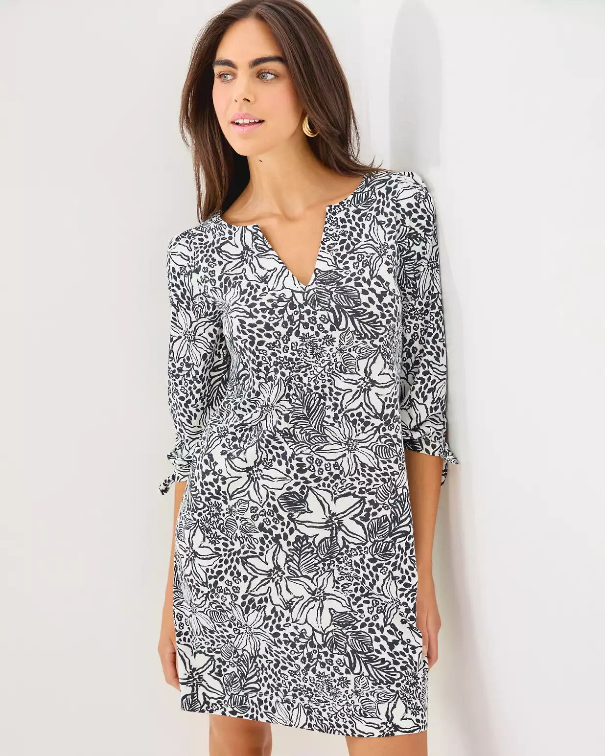 Lilly Pulitzer Cath 3/4 Lots To Spot Sleeve Dress