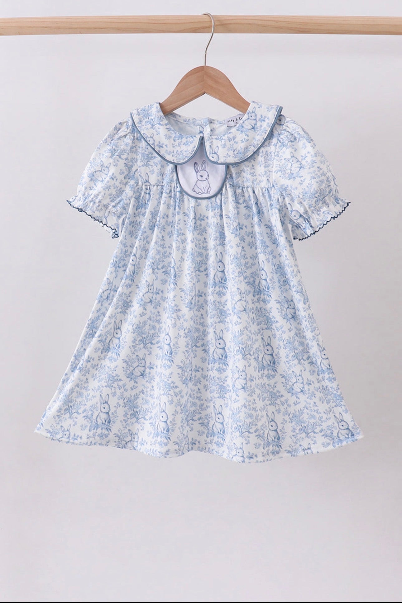 Little Girl Peter Pan Collar Bunny Dress