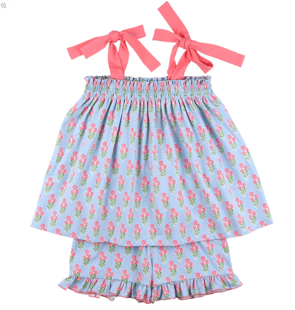 Shrimp and Grits Coral Bouquet Short Set