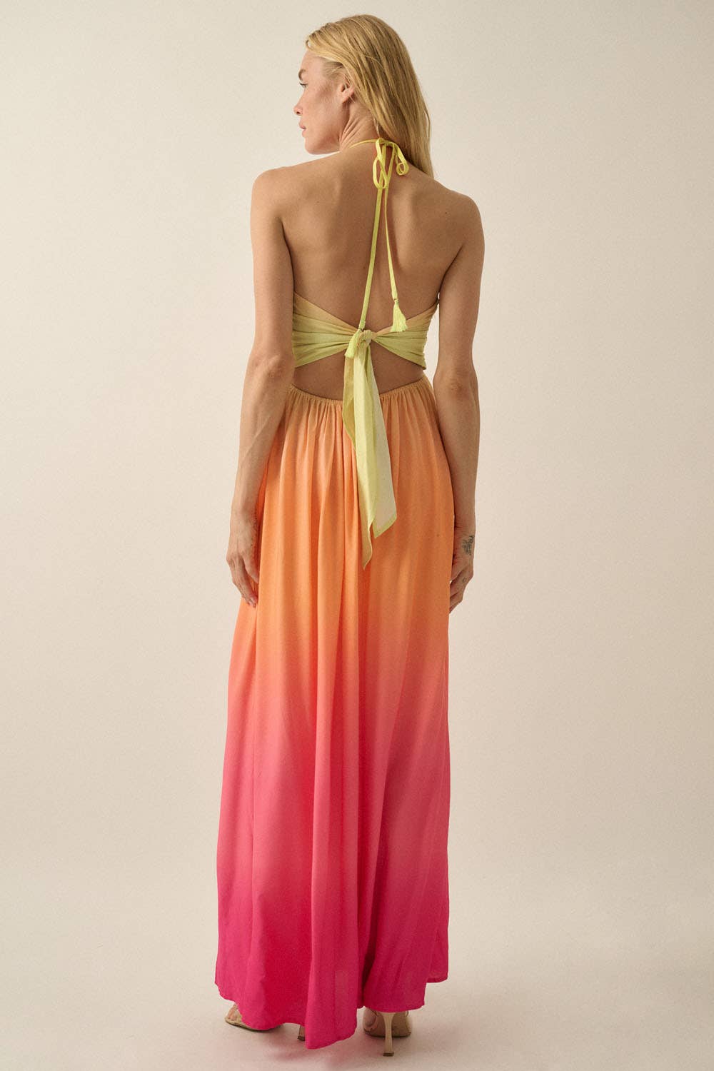 Halsey Halter Ombré Dress