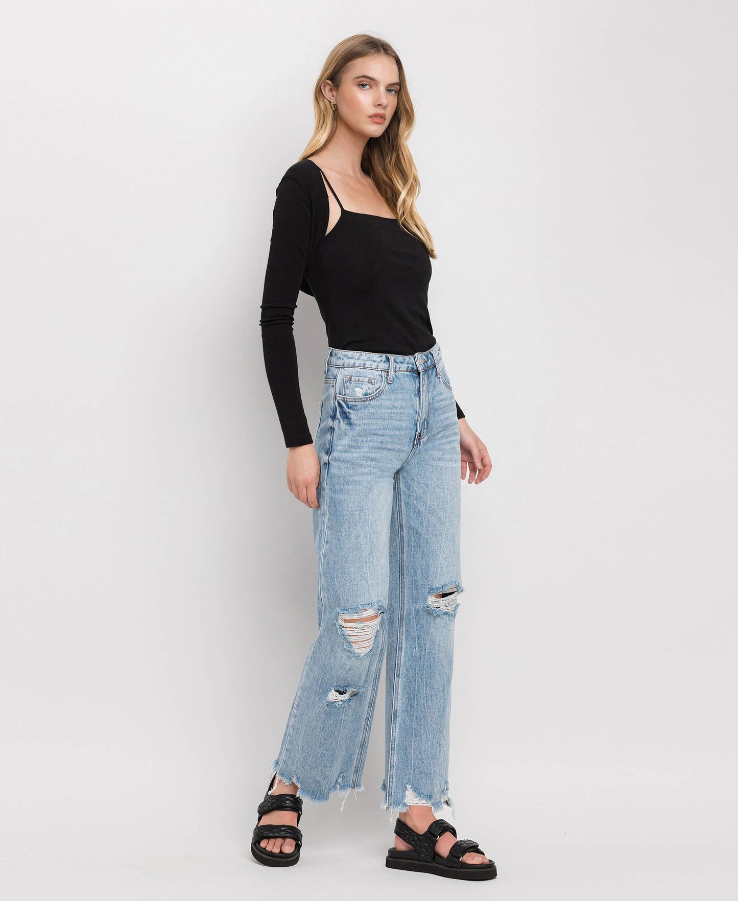 Crystal 90'S VINTAGE SUPER HIGH RISE FLARE