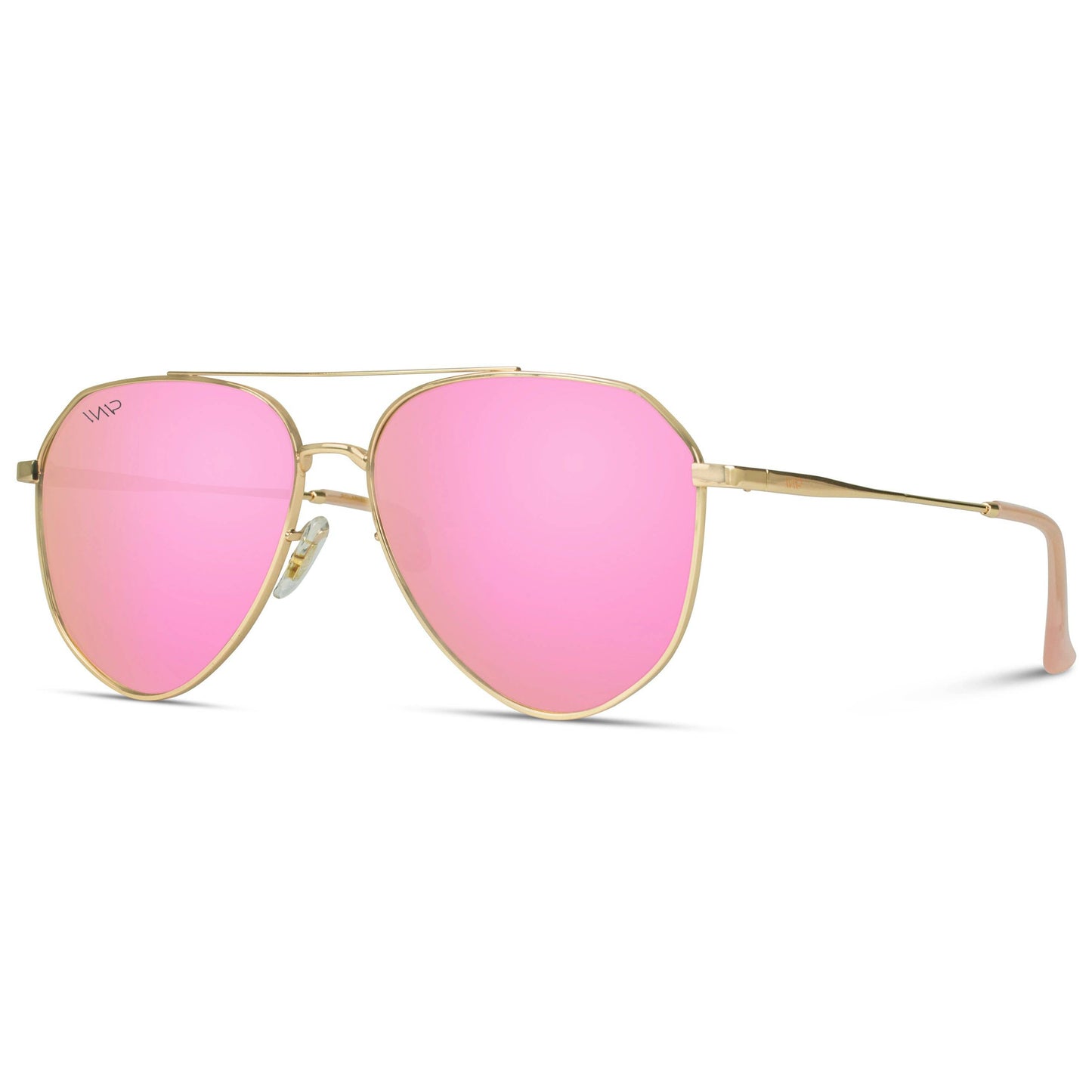 Ramsey Geometric Polarized Metal Frame Aviators Sunglasses