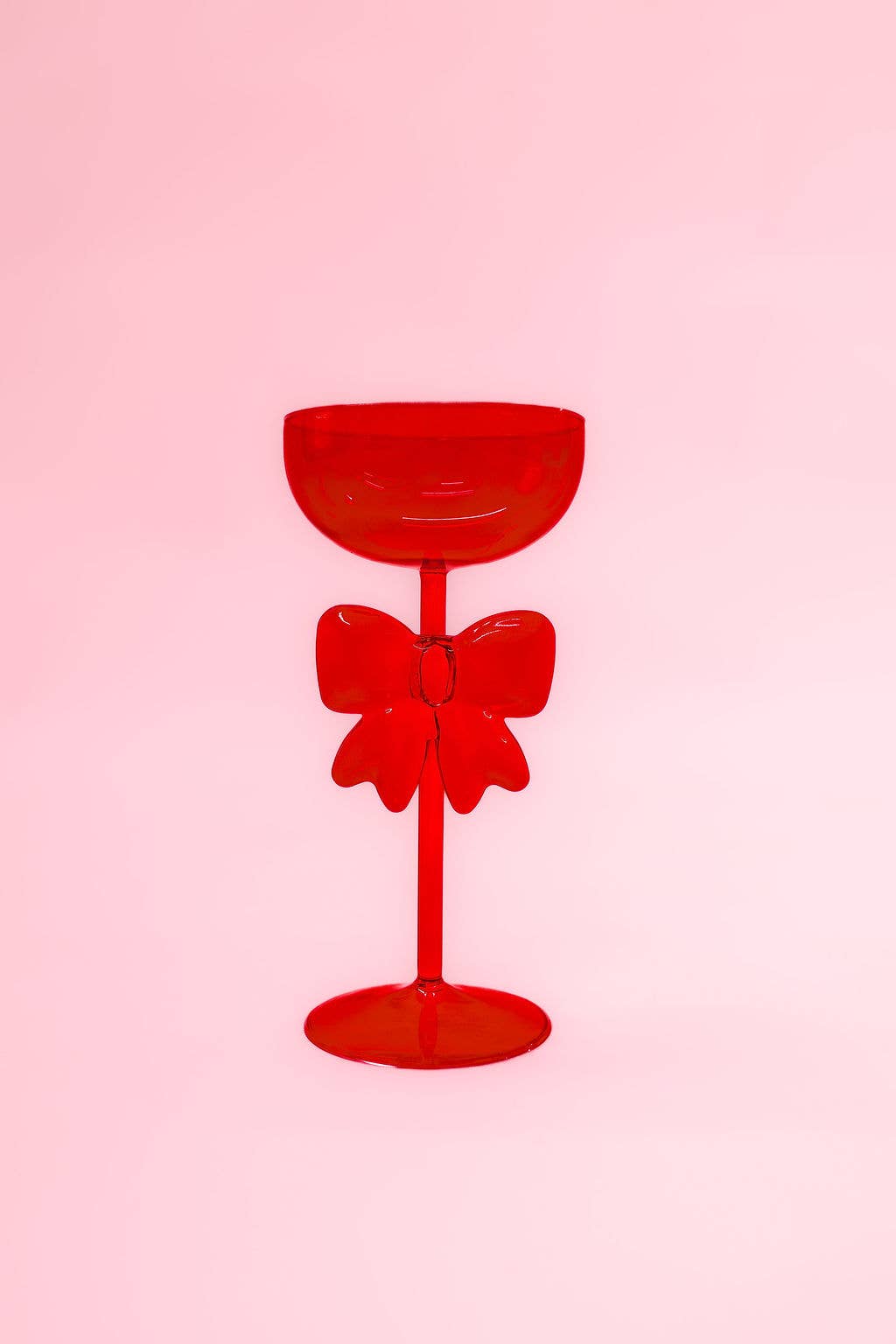Bow & Bubbly - Red Holiday Coupe and Wine Glass