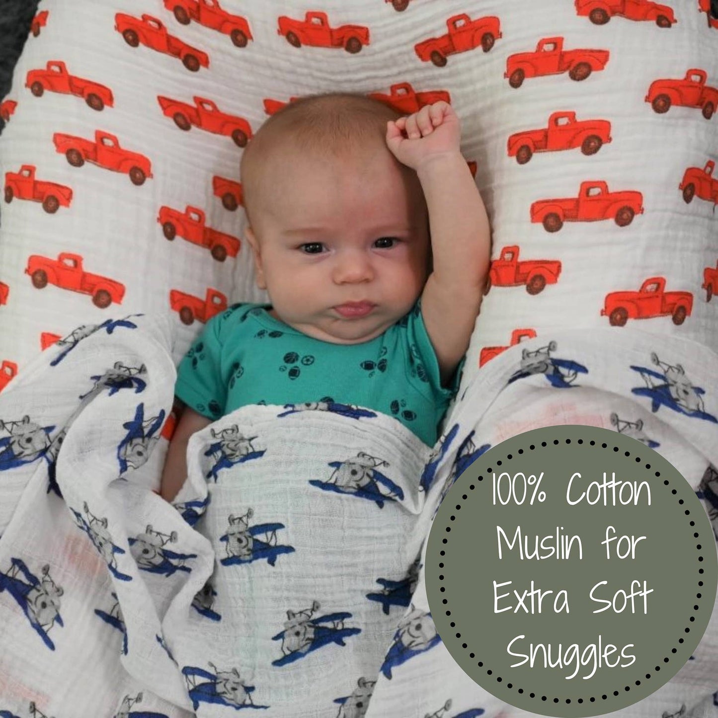 Up, Up, Up and Away Baby Swaddle Blanket