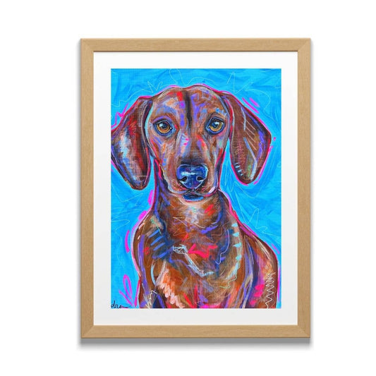 Dachshund Dog Art Print Pet Gift