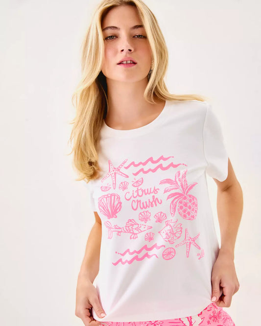 Lilly Pulitzer Barreto Knit Top Multi Pb Ocean Motifs Graphic