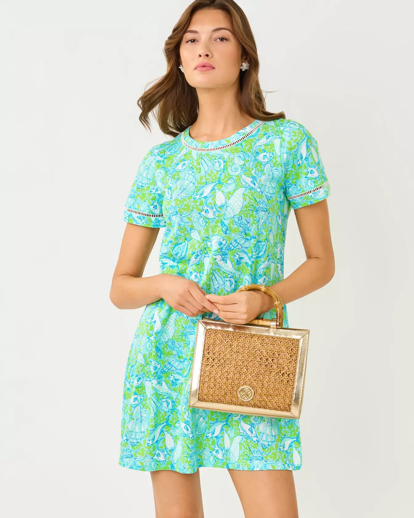 Lilly Pulitzer Cody Short Sleeve Dress, Throw Me a Line