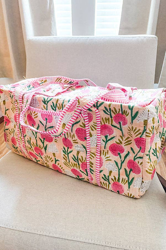 Harley Pink Floral Duffle Bag