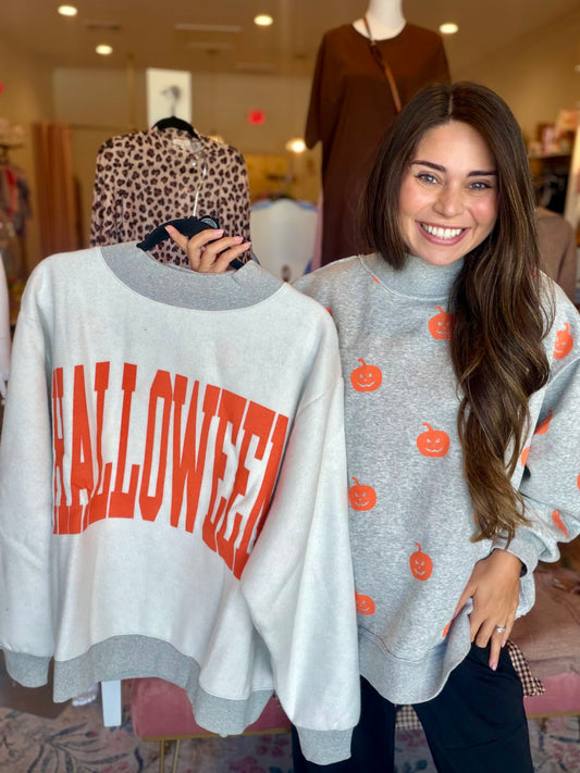 Reversible Halloween Mockneck Sweatshirt