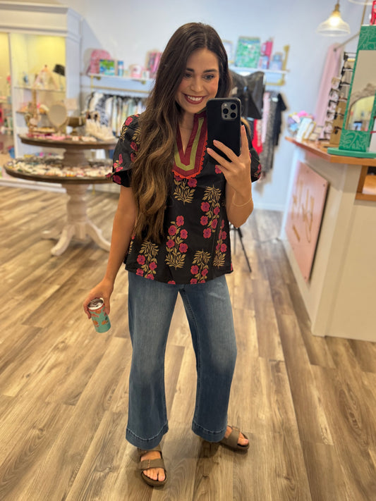 Mary Floral Blouse