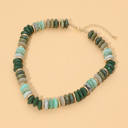 Boho Multicolor Natural Stone Beaded Necklace