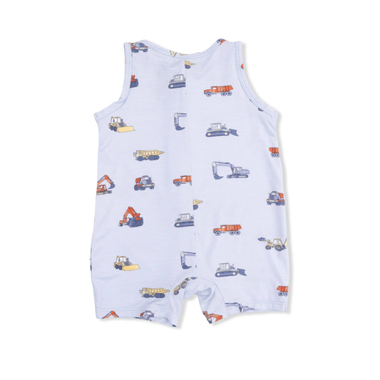 Angel Dear Construction Vehicles - Sleeveless Shortie Romper
