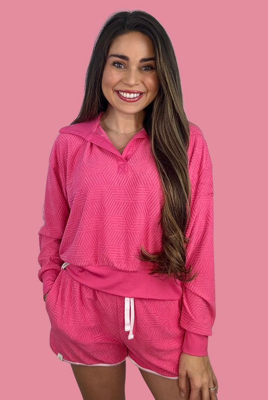 Simply Southern Pink Geo Pattern Shorts