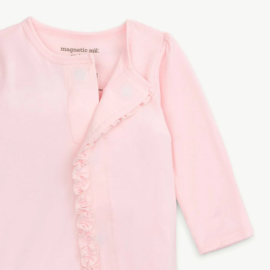 Magnetic Me Pink Dogwood Modal Magnetic Ruffle Footie