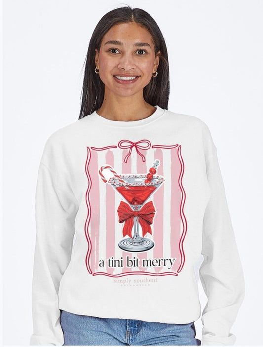 Simply Southern Tini Bit Merry Crewneck