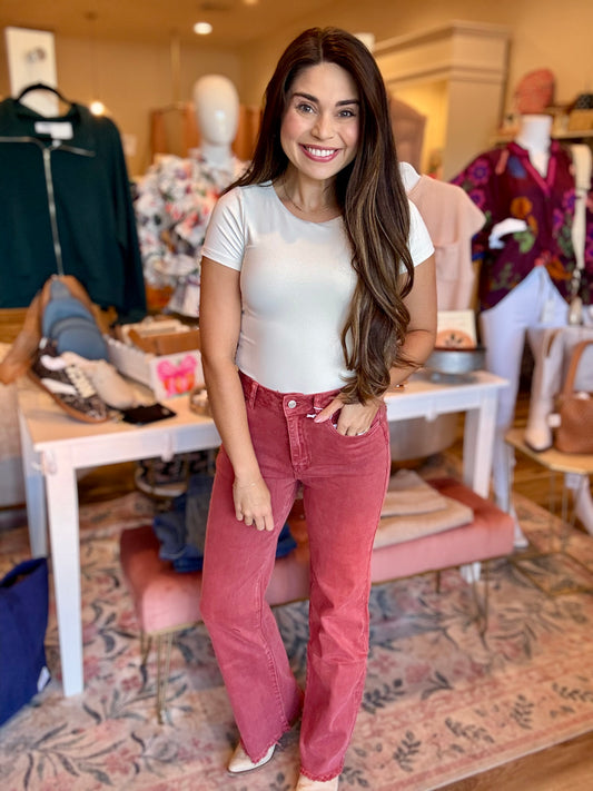 Caitlyn Acid Washed Straight Jeans
