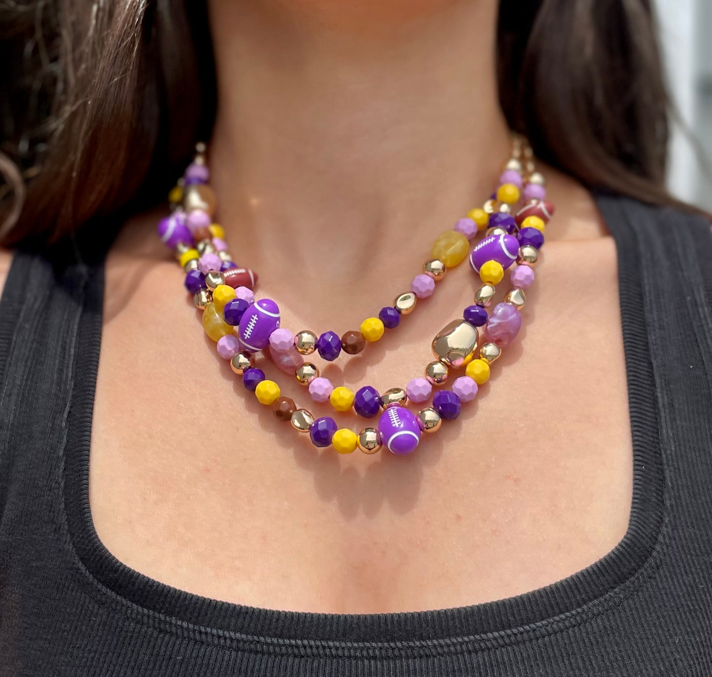 ECU Beaded Multi-Layered Necklace