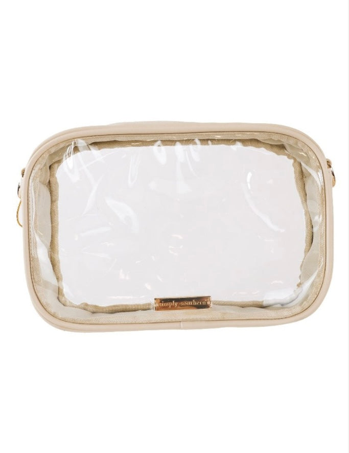 Simply Southern Crème/Clear Leather Crossbody