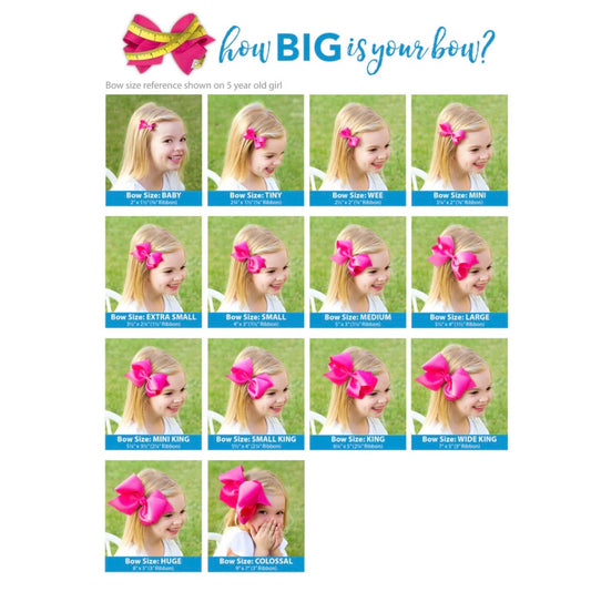 Wee Ones Medium North Carolina Gingham Hair Bow with Logo Patch