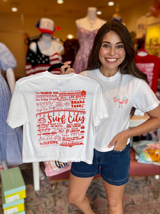 Ksea & Co.+ BRB Surf City Map Cutie Crop Tee