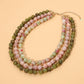 Triple Strand Beaded Statement Necklace