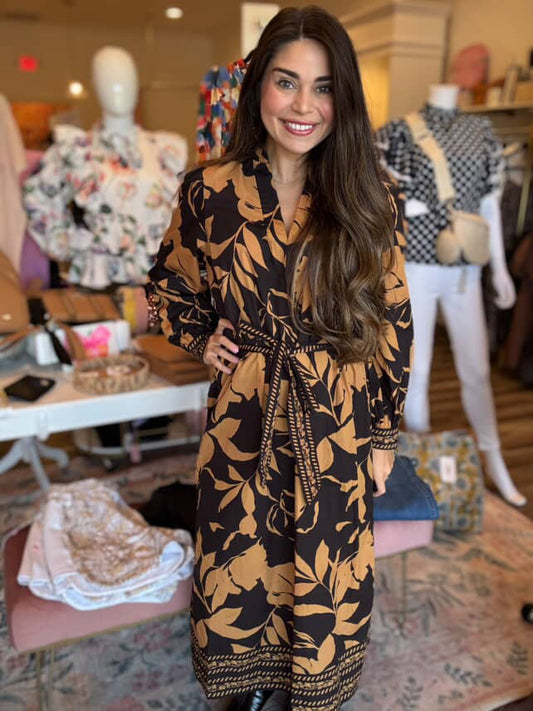 Macee Printed Midi Dress