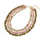 Triple Strand Beaded Statement Necklace