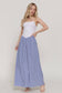Striped Long Dress with Contrasting Cami Top