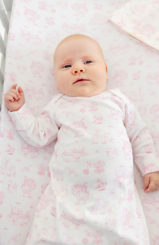 The Beaufort Bonnet Company Adorable Everyday Set Sir Proper's Sweet Arrival (Hamptons Hot Pink) with Worth Avenue White