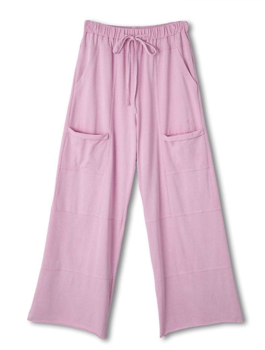 Simply Southern Pink Vintage Washed Wide Leg Pants