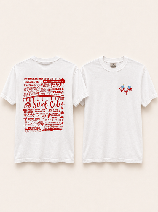 Ksea & Co.+ BRB Surf City Map Cutie Crop Tee