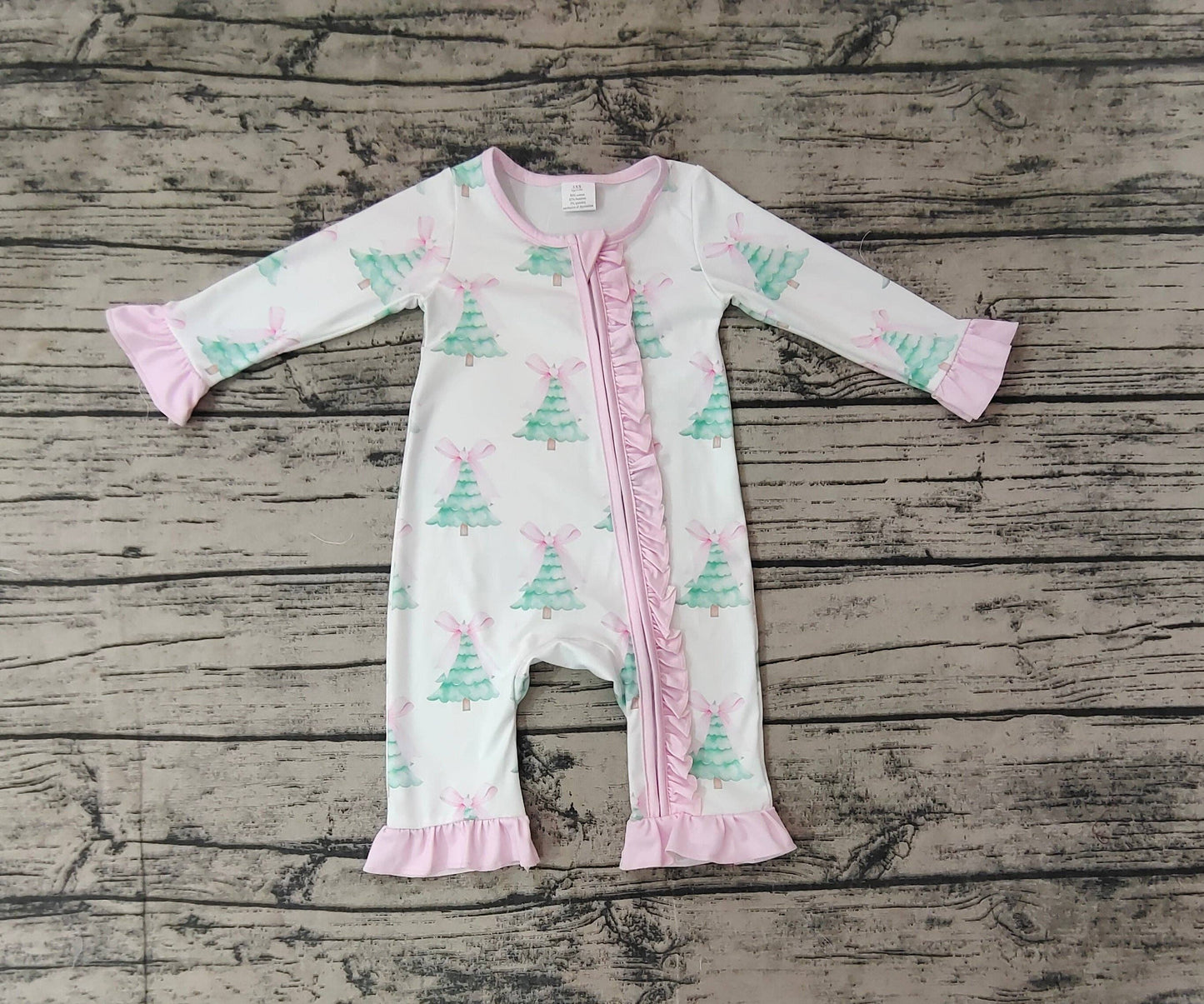 Little's Christmas Bow Romper