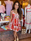 Olivia Red Patterned Dress