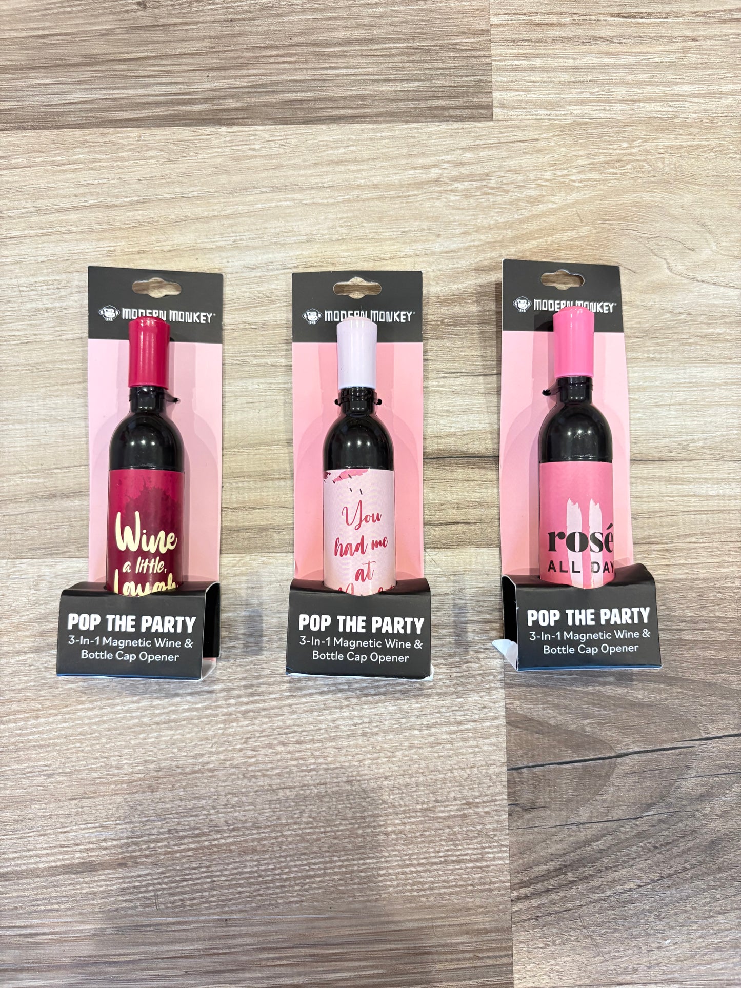 Pop The Party 3-in-1 Magnetic Wine & Bottle Cap Opener