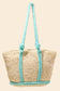 Rope Handle Straw Braided Tote Bag