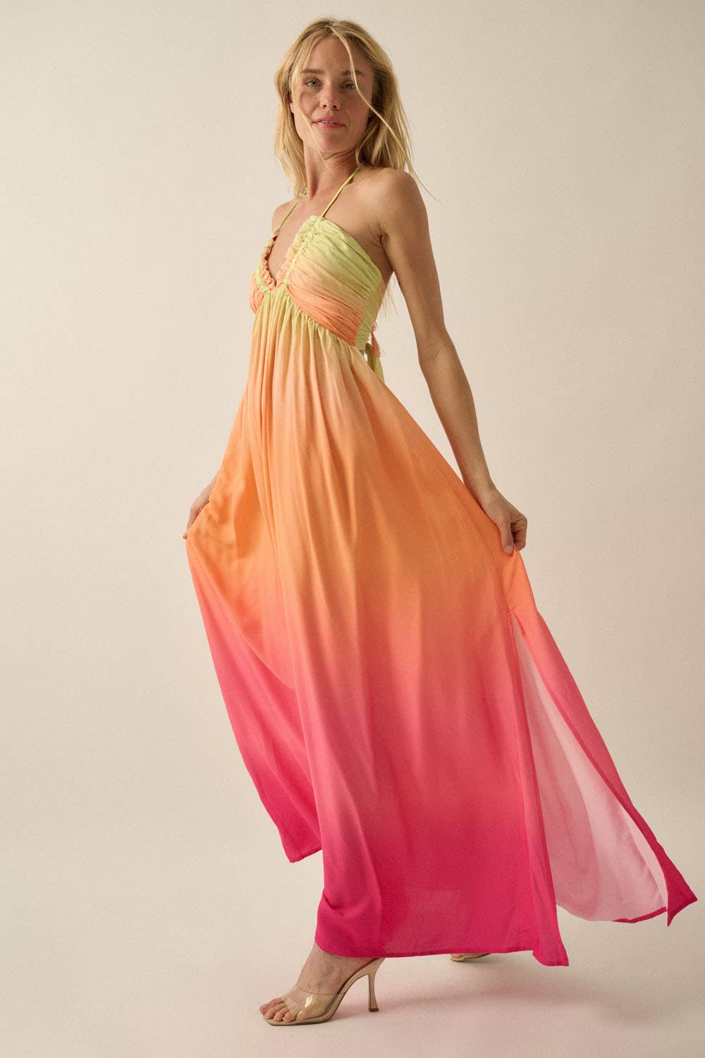 Halsey Halter Ombré Dress