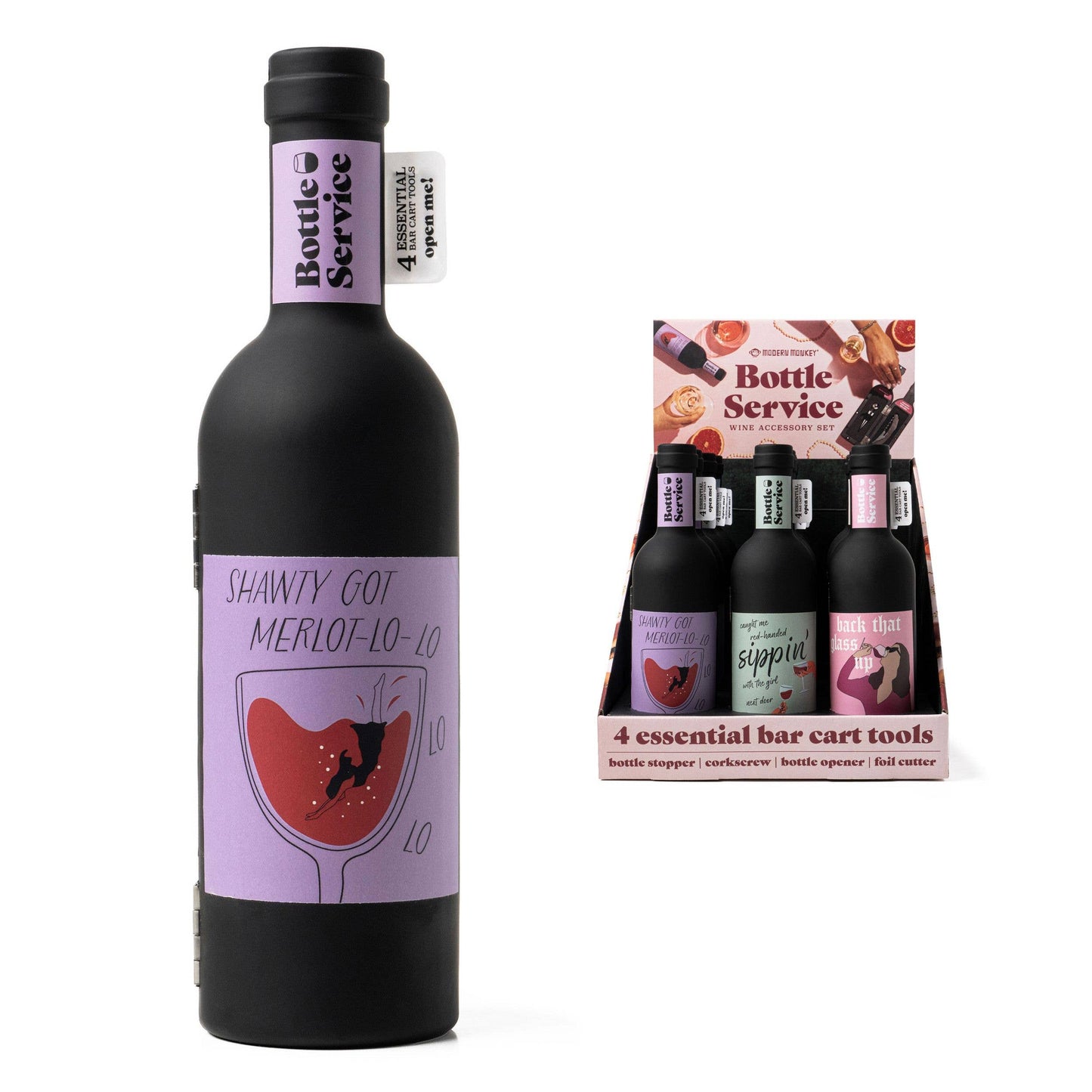 Modern Monkey® Bottle Service Wine Accessory Set