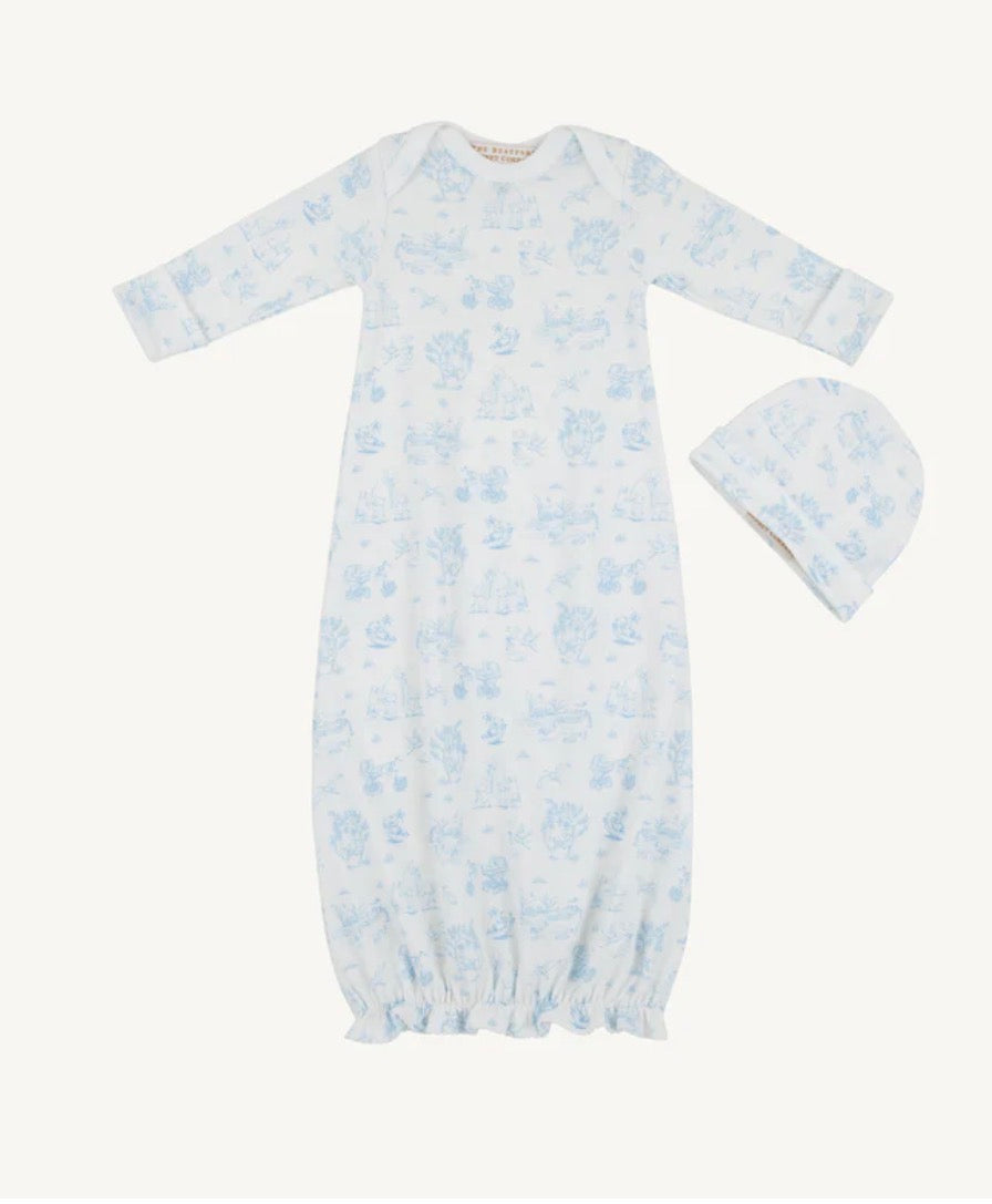 The Beaufort Bonnet Company Adorable Everyday Set Sir Proper's Sweet Arrival (Beale Street Blue) with Worth Avenue White